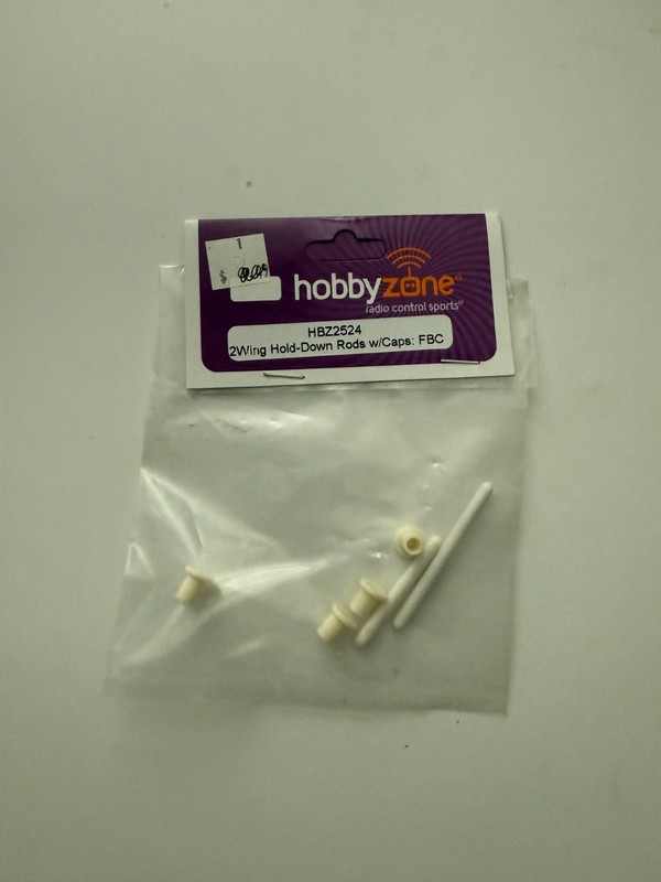 Hobby Zone HBZ2524 2 Wing Hold Down Rods w/ Caps for Firebird Commander Airplane