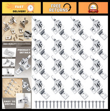 16 Pcs Heavy Duty Brass Cabinet Door Latch Set with Screws - Elbow Latch Hardwar