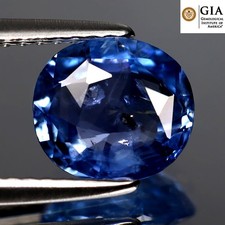 GIA Certified 1.88 ct Supreme Oval 8.10 x 7.29 mm Unheated Natural Blue Sapphire