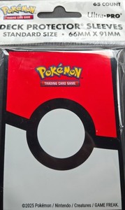 Pokemon Poke Ball Standard Deck Protector Card Sleeves 65 Pack