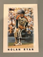 1986 Nolan Ryan Topps League Leader Minis #43 Baseball Card Houston Astros HOF