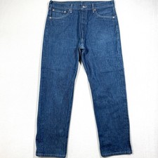 Vintage Levis 501 XX Jeans Men 36x32 Dark Wash Straight Leg Button Fly Denim Y2K