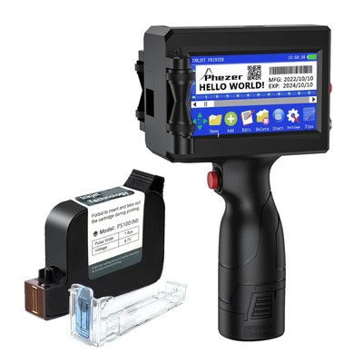 P15 Handheld Inkjet Printer for Flat Surface 0.5 Inch Nozzle for QRCode Barco...