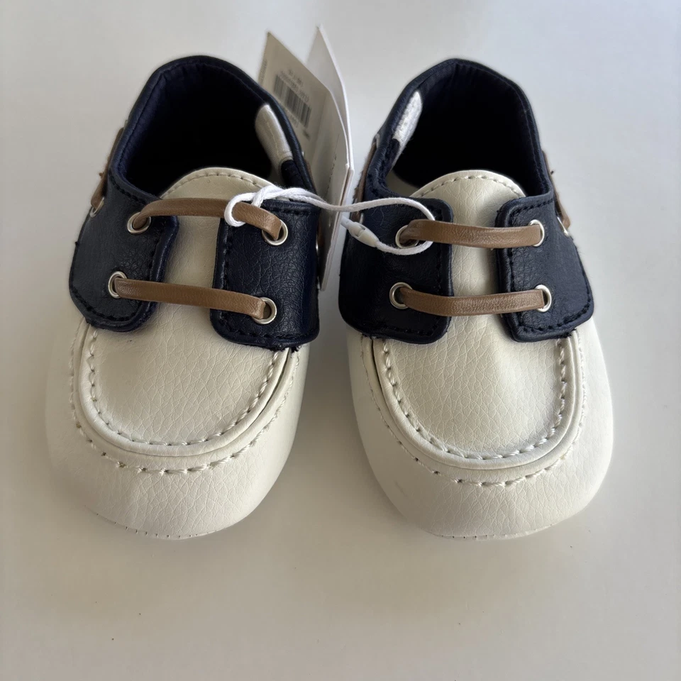 Janie и Jack Baby мальчика Оксфорд мокасины 3-6 М мягкий искусственной кожи кроватки туфли $42 - Изображение 2 из 4