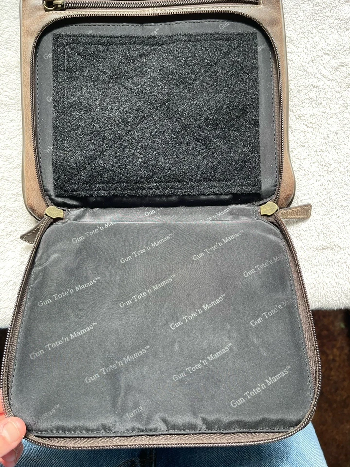 Gun Tote'n Mamas Concealed Carry Leather Purse Brown - Image 3 of 4