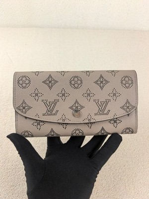 Louis Vuitton Iris Wallet Mahina Leather Galet Perforated Monogram