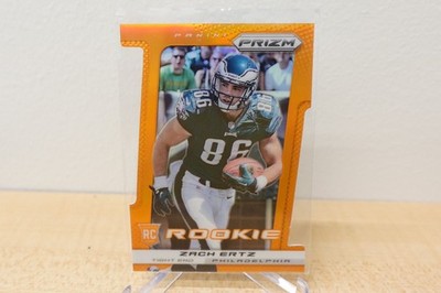 2013 Prizm Rookie Zach Ertz #300 RC Orange Prizm Die-Cut /50 Eagles