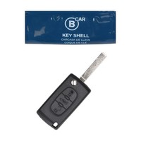 B CAR SchlüSselgehäUse + SchlüSselrohling 3-Tasten FüR Peugeot 207 307 6554GQ
