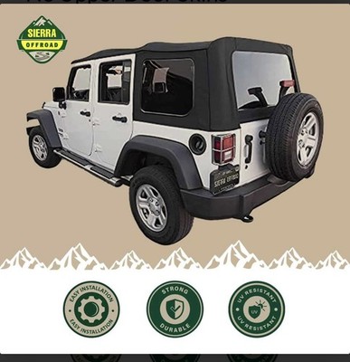 Sierra Offroad Jeep Top,2010-2018,Wrangler JK, 4DR, Sailcloth, Vinyl,Black