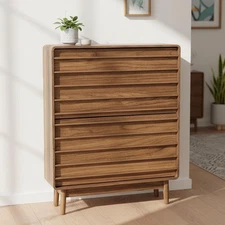 Narrow Shoe Cabinet for Entryway, Wood Shoe Storage Cabinet with 2 Flip Drawers