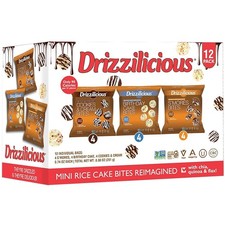 Drizzilicious Mini Rice Cakes Variety Pack-Rice Crisps,Snack 0.74 oz (Pack of 12