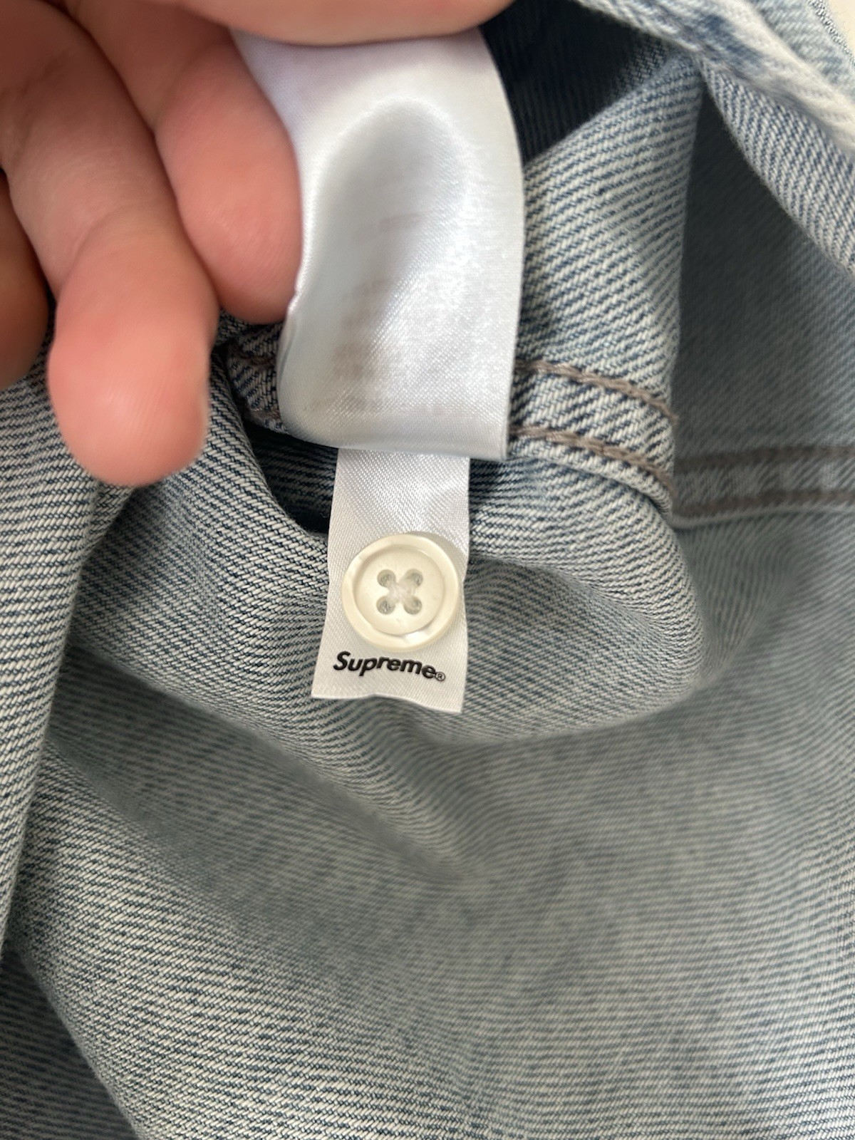 Supreme Carpenter Button Down Work Denim Shirt Si… - image 5