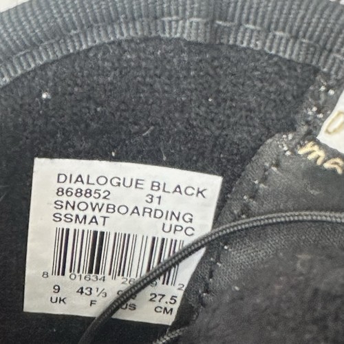 Botas de snowboard Salomon Dialogue negras 2009 para hombre talla 9,5 EE. UU. Customfit perfectas - Imagen 6 de 8