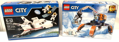 Lego City 60078 Utility Shuttle & 60192 Arctic Ice Crawler -New with box wear