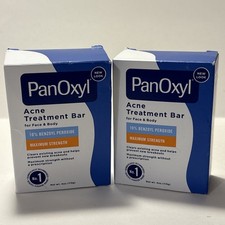 PanOxyl Acne Treatment Bar with 10 Benzoyl 4 Ounce Pack of 2 , White