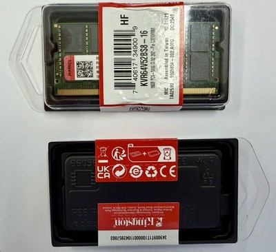Kingston KVR64V52BS8-16 16 GB DDR5 3200 MHz 262-pin SO-DIMM on-die-ECC CL52 OVP