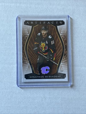 2023-24 Artifacts Leather Jonathan Huberdeau #121 Flames