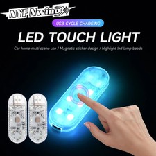 USB Rechargeable LED Car Touch Light Portable Roof Reading Ambient Lamp Wireless