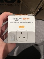 Amazon Basics Single Outlet Indoor WiFi Smart Plug Works Alexa Only White New