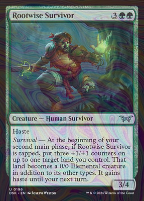 Foil Rootwise Survivor - dsk - 196 | MTG Card