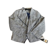 Karl Lagerfeld Paris open front tweed blazer small NEW