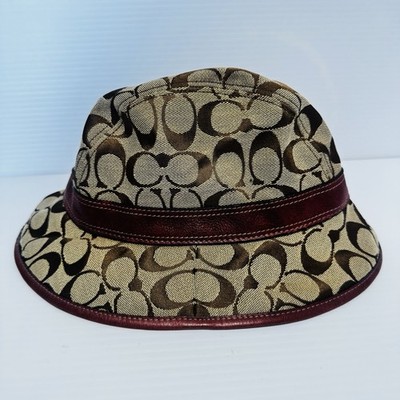 Coach Signature Canvas Bucket Hat in Tan & Brown | eBay display picture 2