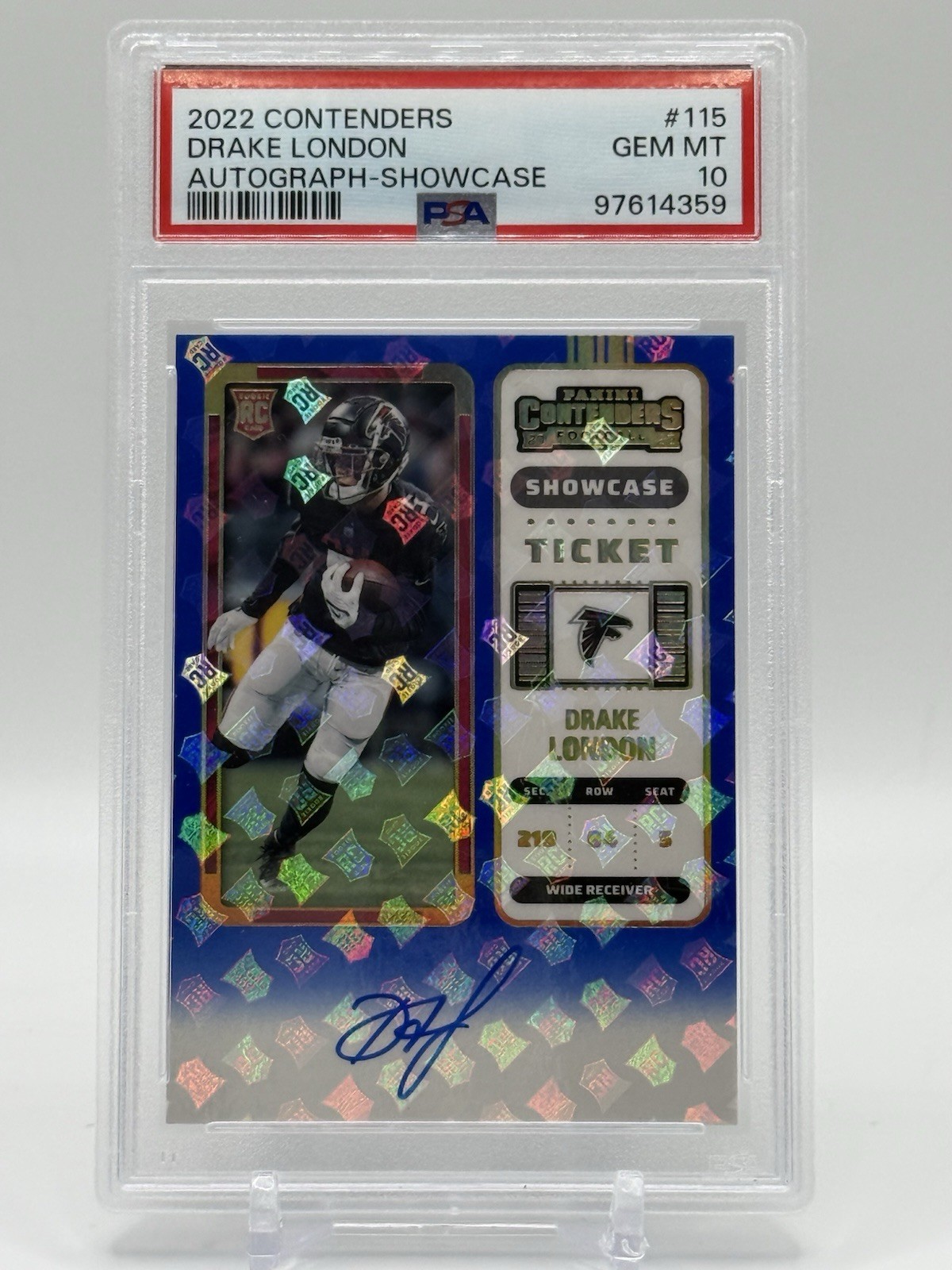 Drake London Panini Contenders #115 Rookie Ticket Auto