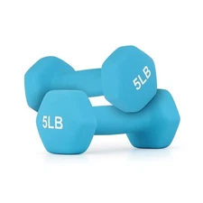 MADOG Dumbbell Set, Anti-Slip Neoprene Coated Hexagon Hand Weights for Home G...