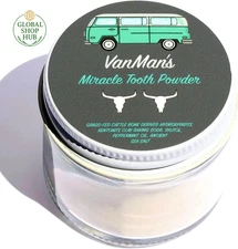 Vanman’S - Mint and Bone Tooth Powder Toothpaste - Remineralizing Tooth Powder w