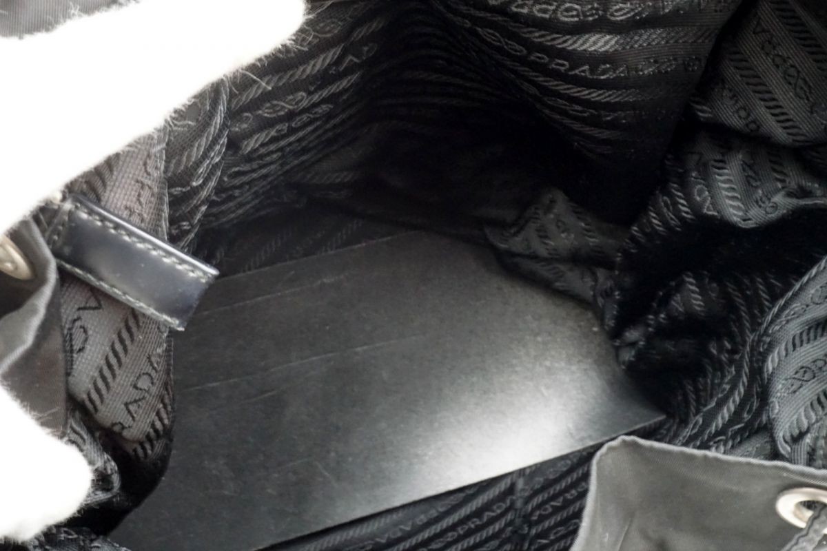 Prada Backpack Tessuto Drawstring Triangle Logo B… - image 9