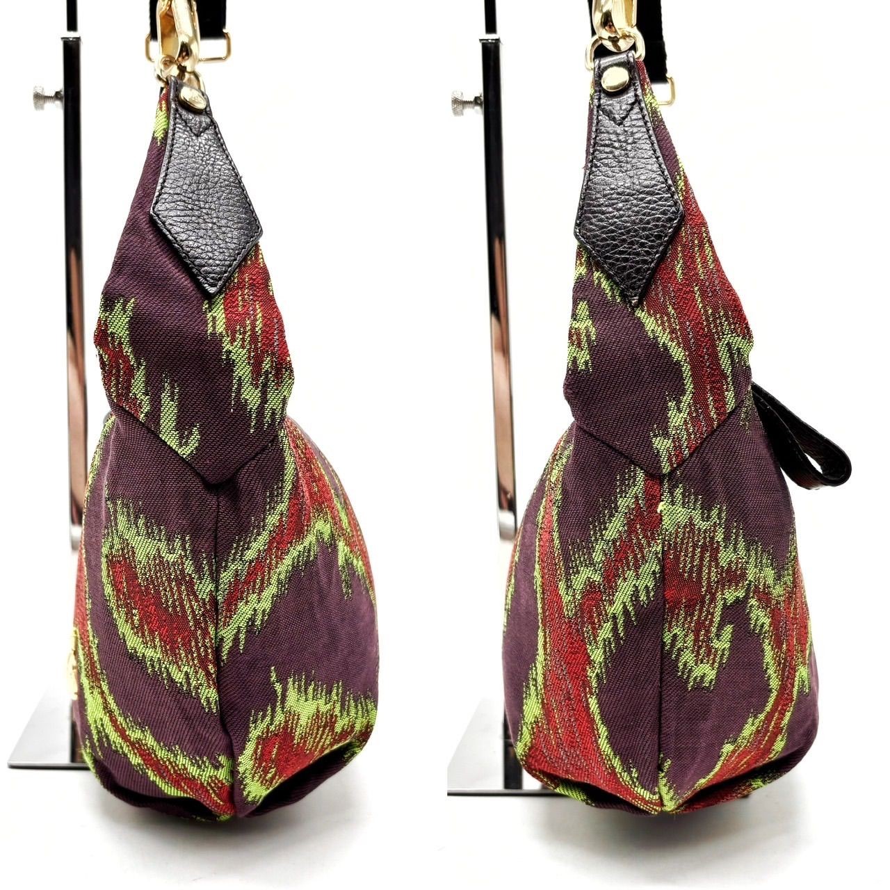 Vivienne Westwood Squiggle Silver Orb Shoulder Bag Multi-Color Nylon Unisex image 4