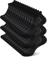 14 Pairs Mens Women Solid Cotton Sports Ankle Athletic Socks Low Cut Size 6-12