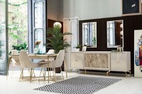 Luxus Esszimmer MöBel Esstisch 6X StüHle Sideboard Spiegel 10Tlg Neu