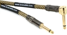 Lava Cable Vintage Tweed Instrument Cable 15' Angled-Straight