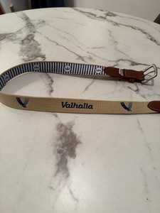 Valhalla Golf Club Peter Millar Men’s Needlepoint Leather Belt Tan Size 36