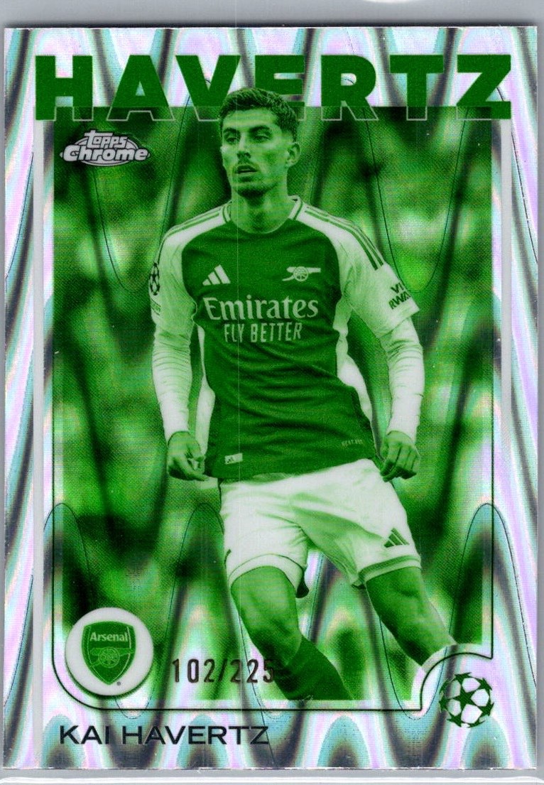 2024-25 Topps Chrome Uefa Kai Havertz #125 Night Vision Raywave Refractor /225
