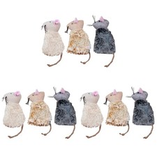 9 Pcs Cat Toys Value Pack, Catnip Filled Plush Mice with Crinkle Sound  Bell...