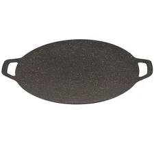 Thin Korean Grill Pan, 9.4 Inch Iron with Non-stick Coating Baking Tray on He...