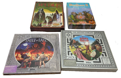 Commodore 64/128 empty game boxes-PREOWNED (NO GAMES JUST BOXES/SOME MANUALS)