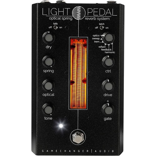 Gamechanger Audio LIGHT Analog Optical Spring Reverb Effects Pedal Black LN