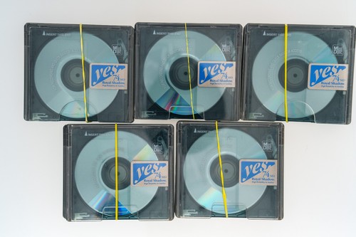 3x Y.E.S. "Royal Shadow" 74min MiniDiscs w/ Original Cases [Lot of 3 Used MDs]