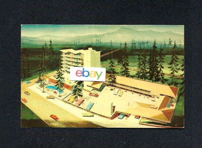 RUSSELL ''N PINES TOWER LODGE LAKE TAHOE CITY HOTEL ARTIST RENDERING POSTCARD