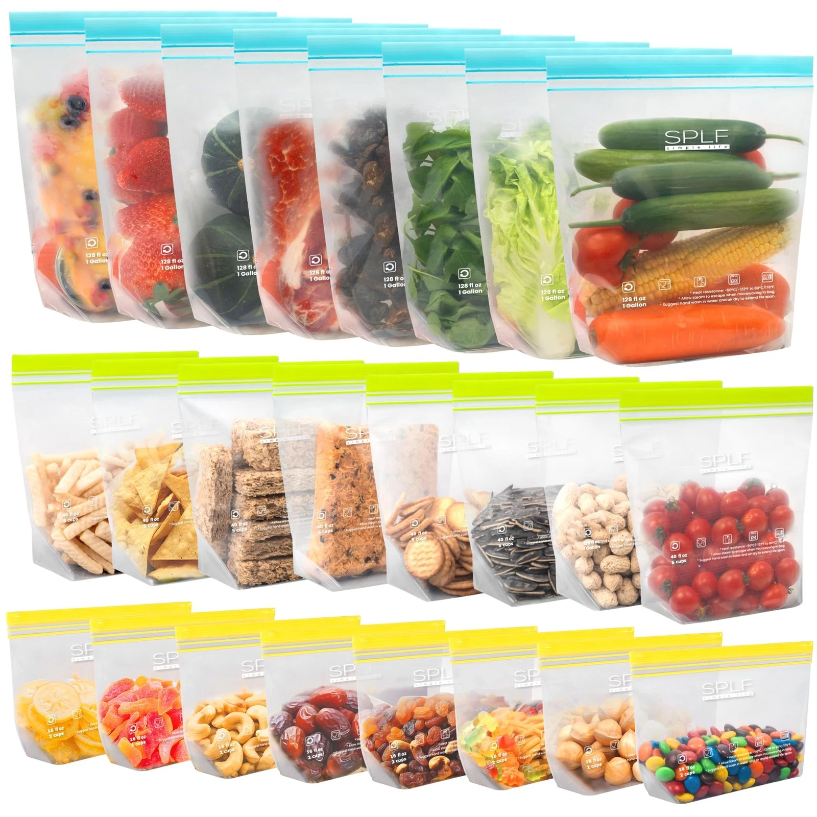 24 Pack Reusable Food Storage Bags Dishwasher Microwave Safe, BPA Free Reusab...
Opens in a new wind