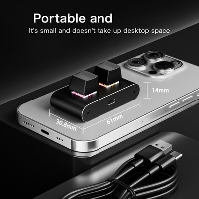 Corded Two Key Keyboards Copy Paste Shortcut Keypad Aluminum Build Efficient
