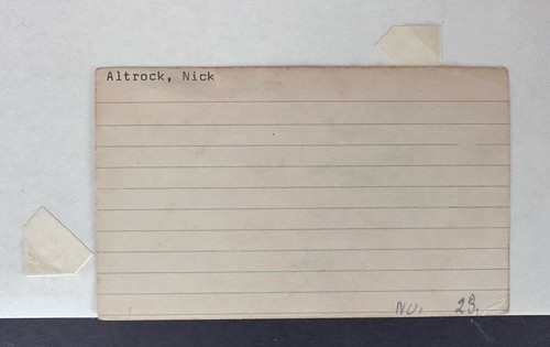 Nick Altrock Signed 3x5" Index Card 1898 Louisville Colonel Washington Senators - Picture 3 of 4