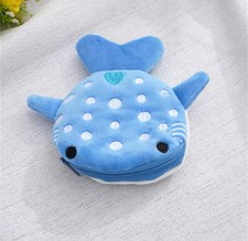 Cartoon Cute Whale Shark Coin Purse Kawaii Wallet Portable Plush Makeup Bag