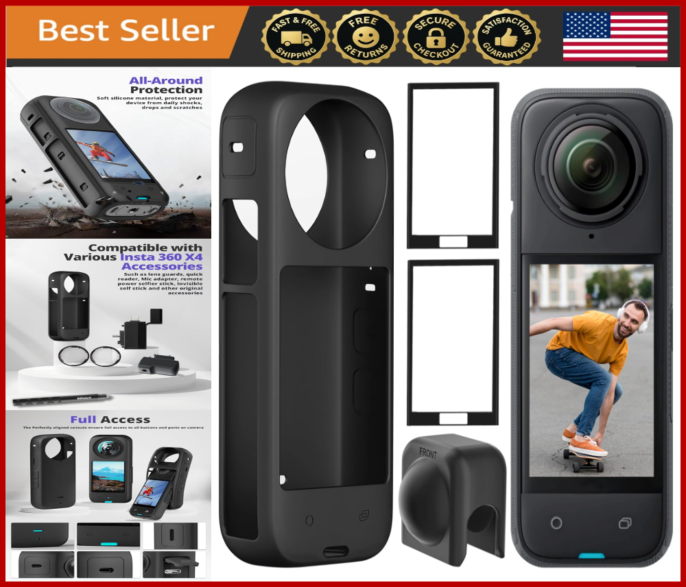 360 X4 Silicone Case Lens Cap Screen Protector Kit - Protective Accessories