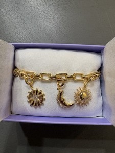 Authentic You Are My Sun, Moon & Stars - Charmelier Charm Gold Plated Bracelet Bomb Party