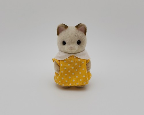 Sylvanian Families Calico Critters Keats Cream Cat Standing Baby VTG