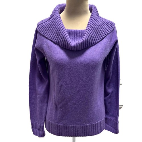 Jones New York Signature 100% Cashmere Sweater Purple SP